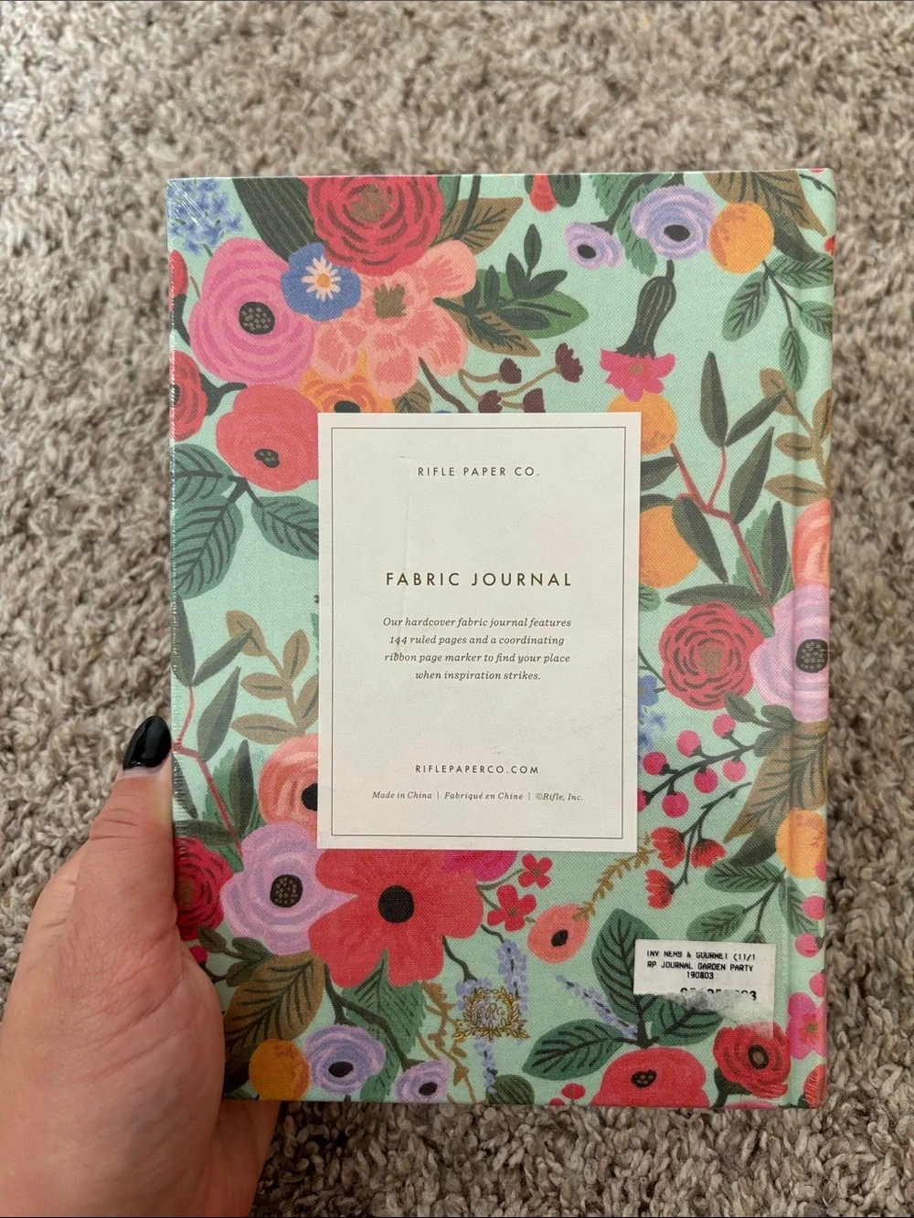New sealed rifle paper co fabric garden floral journal